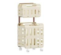 Laundry Hamper, Clothes Basket, 14,57 x 11,81 x 31,5 Inches, Storage Bin with Wheels Handle Lid, Large Capacity Organizer for Home, College, Dorm, Apartment, Bathroom, Laundry Room