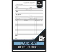 Laundry Receipt Book: Laundry Service Receipt Forms | 50 Receipts