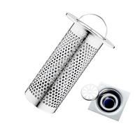 Laundry Sink Drain Strainer, Stainless Steel Rustproof Mesh Drain Catcher With Handle, Fine Filter Basket Insert for Utility Sinks Hair Trap, Kitchen Debris, Bathroom Tub Drains, Easy Cleaning Use