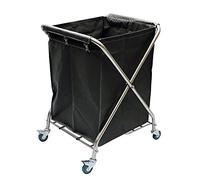 Laundry Sorter Cart Foldable Laundry Hamper, Rolling Hotel Sorter Cart Mobile Trolley for Storage Organize Dirty Clothes, Sturdy Basket with
