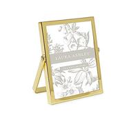 Laura Ashley 2x3 Gold Flat Metal Picture Frame (Vertical) with Pull-Out Easel Stand, Made for Tabletop, Counterspace, Shelf and Desk (2x3, Gold)