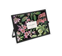 Laura Ashley 4x6 Black Flat Metal Picture Frame (Horizontal) with Pull-Out Easel Stand, Made for Tabletop, Counterspace, Shelf and Desk (6x4, Black)