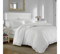 Laura Ashley | Annabella Collection Set Copripiumino Ultra Morbido e Leggero, Design Elegante e Delicato, con federe abbinate, Cotone, Bianco, King