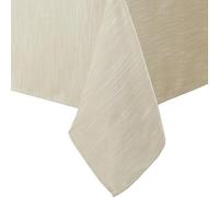 Laura Ashley Arabesque Luxurious Shimmery Fabric Tablecloth for Formal Dining, Holiday, Wedding or Party, 60" x 120", Gold