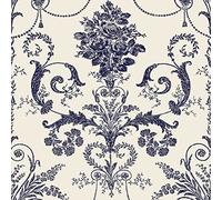 Laura Ashley Carta da parati Josette Off White e Midnight