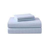 Laura Ashley - Completo lenzuola completo in flanella di cotone spazzolato per maggiore morbidezza e comfort (Serene Blue Full)