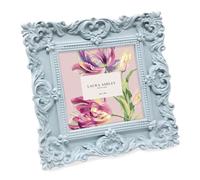 Laura Ashley Cornice da 10 x 10 cm, in resina decorata a mano, con cavalletto e gancio per esposizione da tavolo e parete, design floreale decorativo per la casa, galleria fotografica, arte e altro