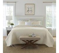 Laura Ashley Felicity Quilt Set, Ivory, King