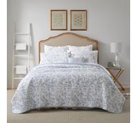 Laura Ashley Home - Collezione Amberley - Lussuoso set di piumone ultra morbido, comodo ed elegante, per le stagioni, Queen, blu spa
