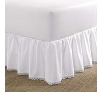 Laura Ashley Home Copriletto di Lusso di qualità alberghiera, Facile da Montare, Anti Pieghe e Resistente allo sbiadimento, Design Elegante per la casa, in Rasatello di Cotone, Bianco, Queen Size