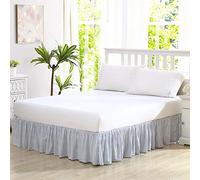 Laura Ashley Home - Lenzuolo in cotone increspato, leggero arredamento per la casa con stile classico (blu, regina)