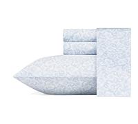 Laura Ashley Home - Set di biancheria da letto doppio, in morbido rasatello di cotone, elegante, liscio e traspirante, decorazione per la casa (blu fiorito, 3 pezzi, doppio)