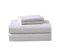 Laura Ashley Home - Set di biancheria da letto in flanella di cotone, spazzolato per una maggiore morbidezza e comfort (grigio, doppio)