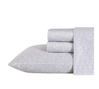 Laura Ashley Home - Set di biancheria da letto king size, in morbido rasatello di cotone, elegante, liscio e traspirante, grigio