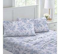 Laura Ashley Home - Set di lenzuola intere, flanella di cotone, spazzolato per una maggiore morbidezza e comfort (Vanessa, Full)