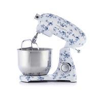 Laura Ashley Impastatrice Planetaria Pressofuso 6 L con Stampa China Rose di VQ - Planetaria Impastatrice con 6 Velocità Infinite, Funzione Pulse, Motore da 1800W e Ciotola in Acciaio Inossidabile