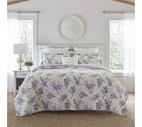Laura Ashley Set 2 pezzi copriletto e federa Keighley cotone leggero reversibile Lilla Queen