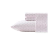 Laura Ashley - Lenzuola doppie, set di biancheria da letto in percalle di cotone leggero e traspirante, con federe abbinate, certificato Oeko-Tex (Francesca Pink, Twin)