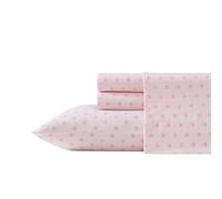 Laura Ashley - Lenzuola per letto queen size, set di biancheria da letto in percalle di cotone, decorazione per la casa leggera e traspirante (rosa Scallop Dollop Pink, queen size)
