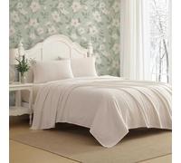 Laura Ashley - Lenzuola per letto singolo, in flanella di cotone con federa coordinata, spazzolate per una maggiore morbidezza, tasca profonda, certificato Oeko-Tex (Oxfordshire Stripe Beige)