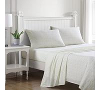 Laura Ashley - Lenzuola Queen Size, cotone percalle, leggero e traspirante Home Decor (Evie Yellow, Queen)