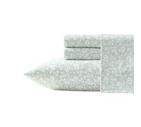 Laura Ashley - Lenzuola, set di biancheria da letto in percalle di cotone, leggero e traspirante, essenziale per la stanza (Heirloom Ditzy Green, Queen)