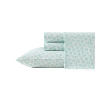 Laura Ashley Lenzuola twin, set di biancheria da letto in cotone percalle, arredamento leggero e traspirante, decorazione per la casa blu (Margate Shells Blue)