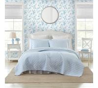 Laura Ashley - Set copripiumino, biancheria da letto super morbida con federa abbinata, decorazione per la casa casual (Oxford Stripe blu, doppio)