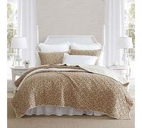 Laura Ashley - Set copripiumino per letto matrimoniale, biancheria da letto in cotone leggero con federe abbinate, decorazione per la casa di ispirazione floreale vintage con retro in tinta unita