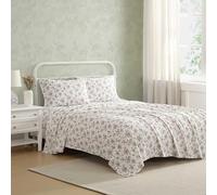 Laura Ashley - Set di biancheria da letto king size, in flanella di cotone con federe abbinate, spazzolato per una maggiore morbidezza, tasca profonda, certificato Oeko-Tex (Le Fleur Pink)