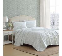Laura Ashley - Set di biancheria da letto king size, in flanella di cotone con federe abbinate, spazzolato per una maggiore morbidezza, tasca profonda, certificato Oeko-Tex (verde Brinna)