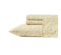 Laura Ashley - Set di biancheria da letto per letto king size, in percalle di cotone, leggero e traspirante, decorazione per la casa, certificata Oeko-Tex (Heirloom Ditzy Gold, king size)