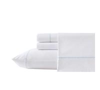Laura Ashley - Set di lenzuola, biancheria da letto in percalle di cotone traspirante con federe abbinate, morbido arredamento per la casa (blu callop, completo)