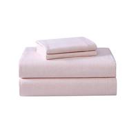Laura Ashley - Set di lenzuola per letto matrimoniale, flanella di cotone, spazzolato per una maggiore morbidezza e comfort (Bright Blush, Queen)