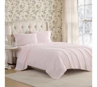 Laura Ashley, set di lenzuola per letto singolo, in flanella di cotone con federa coordinata, spazzolato per una maggiore morbidezza, tasca profonda, certificato Oeko-Tex, motivo Antoinette, rosa