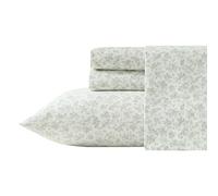 Laura Ashley Set di lenzuola per letto singolo, lenzuola ultra morbide in rasatello di cotone naturalmente liscio come la seta, tasche profonde, biancheria da letto floreale con lenzuolo con angoli e