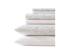 Laura Ashley - Set di lenzuola, super morbido, con tasca profonda, include federe coordinate, decorazione floreale per la casa (Jaynie rosa, king size)