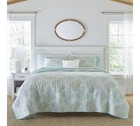 Laura Ashley, Set Piumino Queen, Biancheria da Letto Reversibile in Cotone con federe abbinate, Decorazione per la casa prelavata per Una Maggiore Morbidezza (Blu Acqua salata, Queen Size)