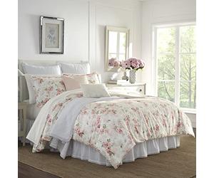 Laura Ashley - Set piumino singolo, biancheria da letto con federa abbinata, elegante decorazione per la casa per tutte le stagioni (glicine rosa, singolo)