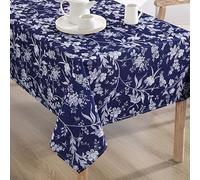 Laura Ashley Tovaglia decorativa, resistente alle pieghe e alle macchie, a prova di fuoriuscite, impermeabile, facile da pulire, lavabile, tessuto in poliestere, 152,4 x 304,8 cm, motivo con rami