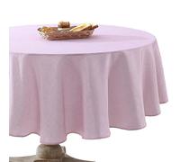 Laura Ashley Tovaglia decorativa, resistente alle pieghe e alle macchie, impermeabile, facile da pulire, lavabile, per sala da pranzo, cucina, vacanze e feste, 178 cm, rotonda, colore rosa cipria