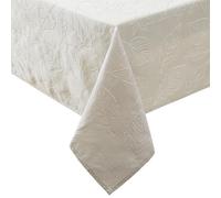 Laura Ashley Tovaglia in tessuto jacquard ricamato, resistente alle pieghe, per cene, vacanze, feste, matrimoni o banchetti, 152,4 x 213,4 cm, color acero tortora