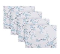 Laura Ashley Tovagliette in sughero, 40,6 x 30,5 cm, per cucina e tavoli da pranzo, resistenti al calore, durevoli, facili da pulire, set da 4, motivo floreale orientale