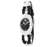 Laura Biagiotti Black Leather Dress Watch