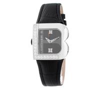 Laura Biagiotti Black Leather Dress Watch