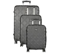 Laura Biagiotti Black Polyurethane Women's Travel Trolley Set