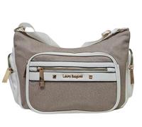 Laura Biagiotti Borsa a Tracolla da Donna, Ecopelle Stampa Tapiro, 31x20x12 cm, Due Tasche Frontali con Zip, Collezione Rosemin (BIANCO)