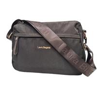 Laura Biagiotti Borsa a Tracolla da Donna, Tessuto Impermeabile, con Tasca Frontale, Linea Lorde, Art.LB25W-101-11 Dimensioni 26x21x10 cm (TESTA MORO)