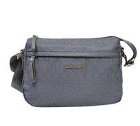 Laura Biagiotti Borsa a Tracolla da Donna, Tessuto Impermeabile, con Tasca Frontale, Linea Lorde, Art.LB25W-101-11 Dimensioni 26x21x10 cm (GRIGIO CEMENTO)