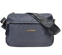 Laura Biagiotti Borsa a Tracolla da Donna, Tessuto Impermeabile, con Tasca Frontale, Linea Lorde, Art.LB25W-101-11 Dimensioni 26x21x10 cm (NERO)